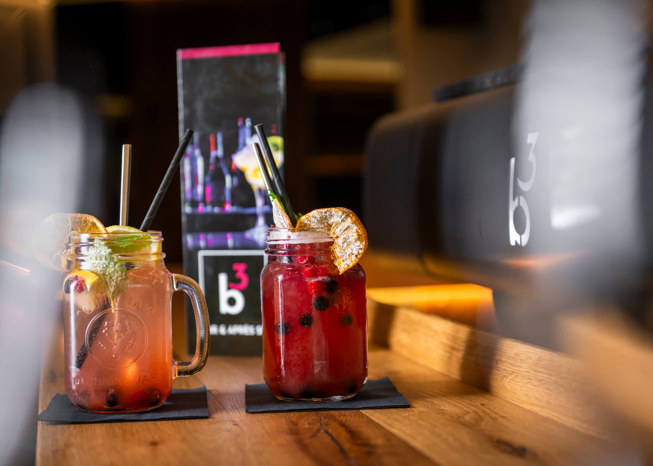 Hausgemachte Limonaden in der B3 Bar in Großarl