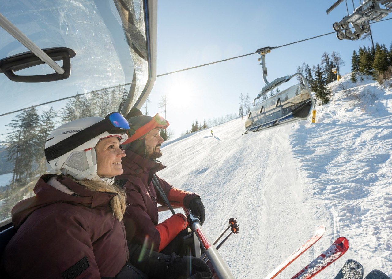 Lift fahren im Skigebiet Großarltal © TVB Großarltal/Lorenz Masser