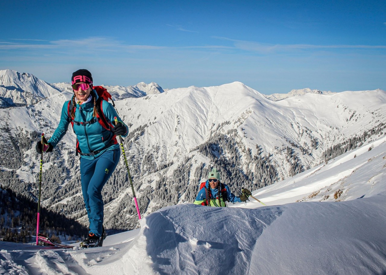 Skitourengeher am Weg zum Glingspitz und zum Kreuzeck © TVB Großarltal/Berghasen